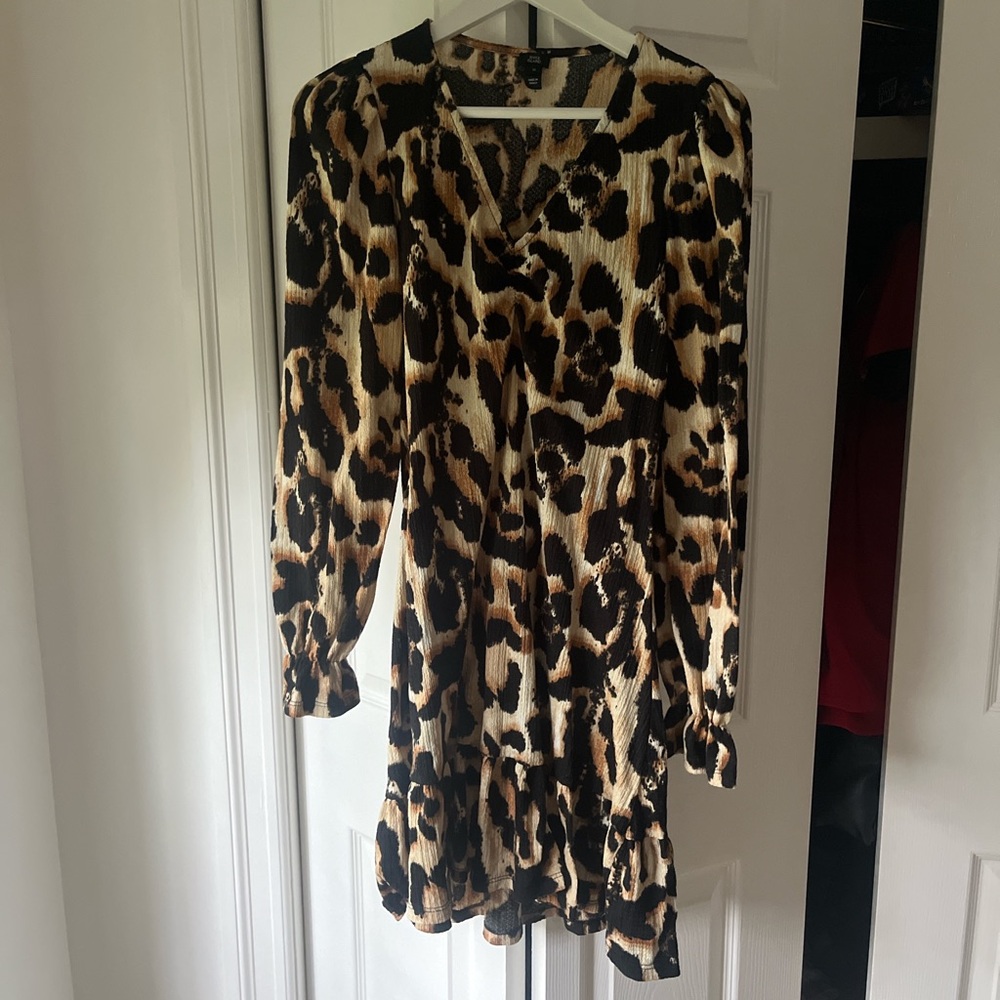 River Island leopard print mini dress Size US 6